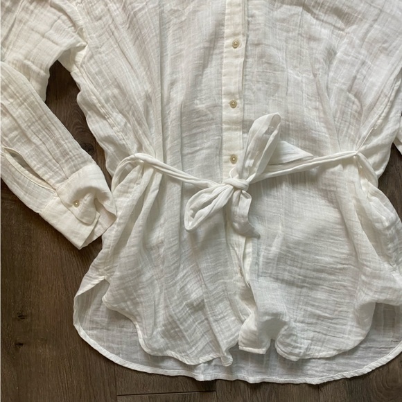 Abercrombie white Gauzy beach mini dress coverup - Picture 6 of 6